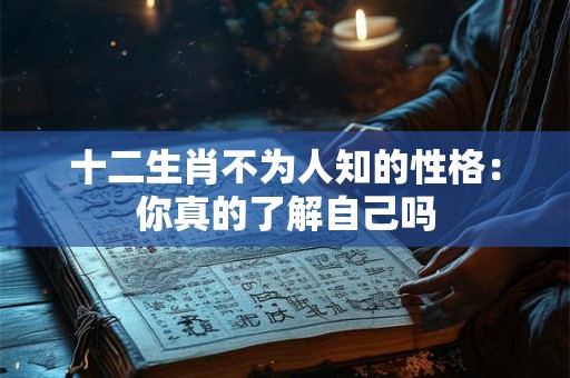 十二生肖不为人知的性格：你真的了解自己吗