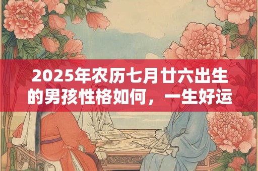 2025年农历七月廿六出生的男孩性格如何，一生好运吗？