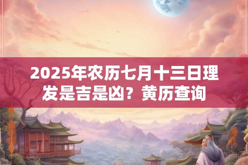 2025年农历七月十三日理发是吉是凶？黄历查询