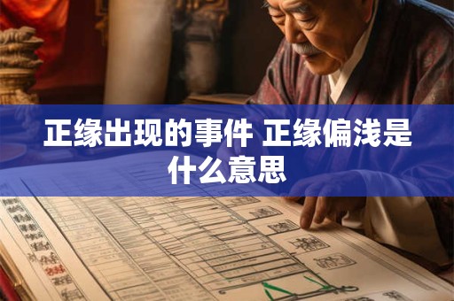 正缘出现的事件 正缘偏浅是什么意思