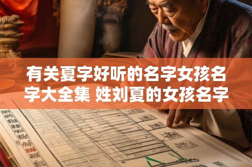 有关夏字好听的名字女孩名字大全集 姓刘夏的女孩名字