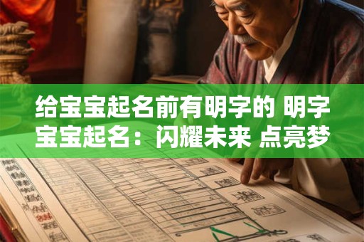 给宝宝起名前有明字的 明字宝宝起名：闪耀未来 点亮梦想