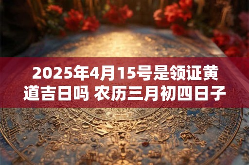 2025年4月15号是领证黄道吉日吗 农历三月初四日子好吗