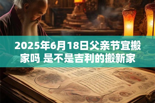 2025年6月18日父亲节宜搬家吗 是不是吉利的搬新家吉日