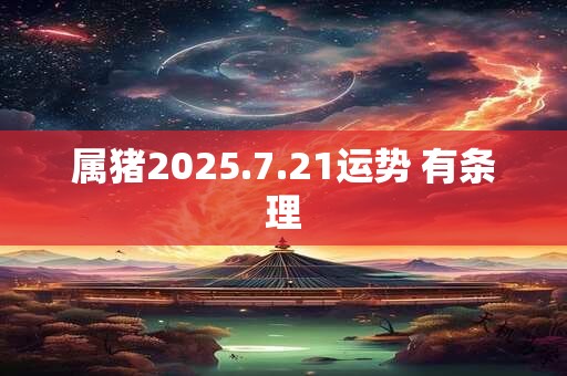 属猪2025.7.21运势 有条理
