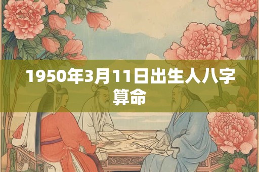 1950年3月11日出生人八字算命 1950年3月11日出生人八字算命