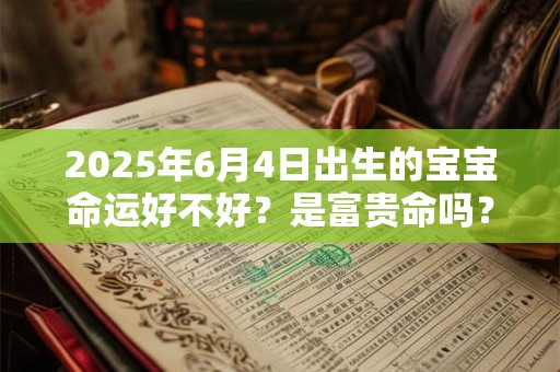 2025年6月4日出生的宝宝命运好不好？是富贵命吗？