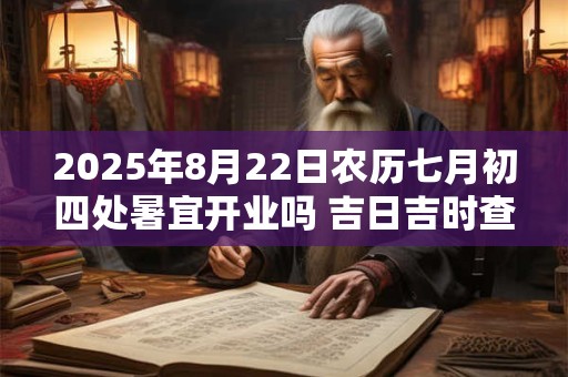 2025年8月22日农历七月初四处暑宜开业吗 吉日吉时查询