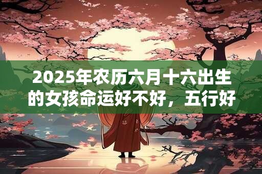 2025年农历六月十六出生的女孩命运好不好，五行好不好？