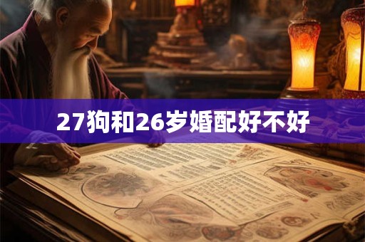 27狗和26岁婚配好不好