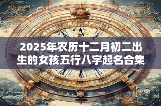 2025年农历十二月初二出生的女孩五行八字起名合集
