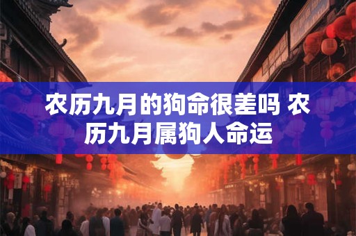 农历九月的狗命很差吗 农历九月属狗人命运 农历九月的狗命很差吗 农历九月属狗人命运