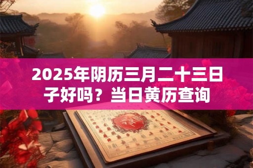 2025年阴历三月二十三日子好吗？当日黄历查询