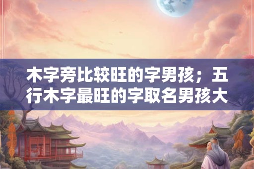 木字旁比较旺的字男孩；五行木字最旺的字取名男孩大全
