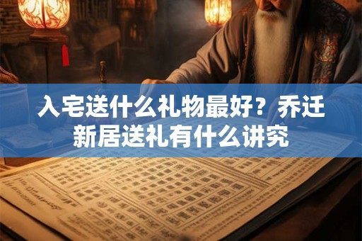 入宅送什么礼物最好？乔迁新居送礼有什么讲究