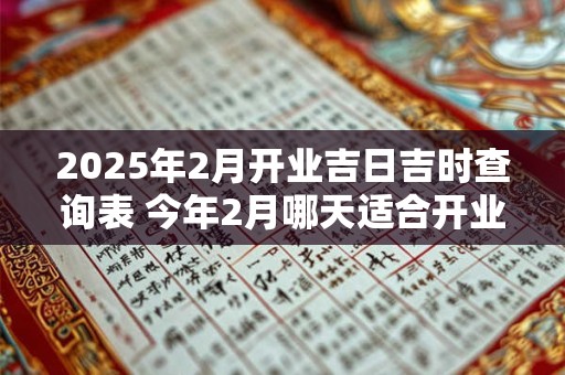 2025年2月开业吉日吉时查询表 今年2月哪天适合开业