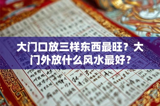 大门口放三样东西最旺?大门外放什么风水最好? 大门口放三样东西最旺?大门外放什么风水最好?