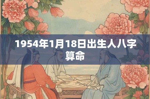 1954年1月18日出生人八字算命