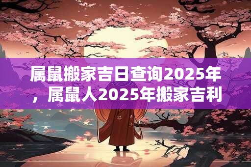 属鼠搬家吉日查询2025年，属鼠人2025年搬家吉利吗