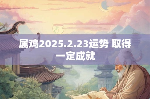 属鸡2025.2.23运势 取得一定成就