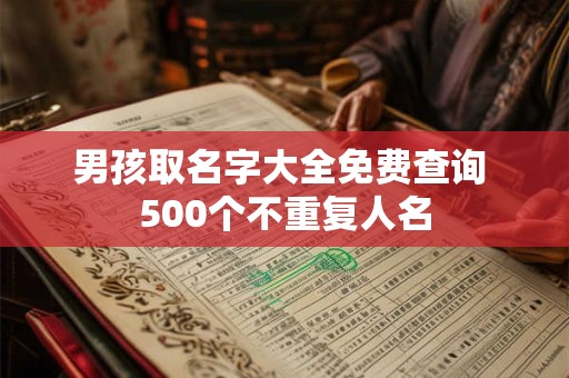 男孩取名字大全免费查询 500个不重复人名