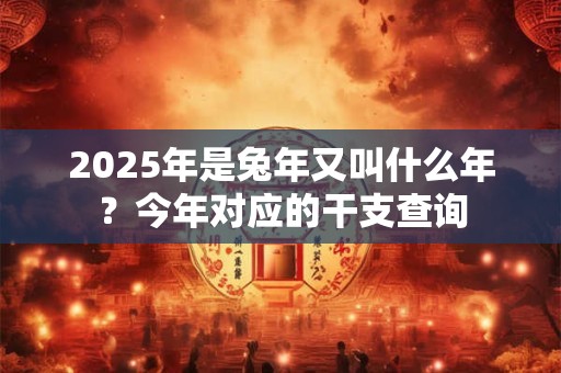 2025年是兔年又叫什么年？今年对应的干支查询