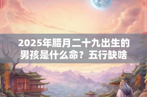 2025年腊月二十九出生的男孩是什么命？五行缺啥
