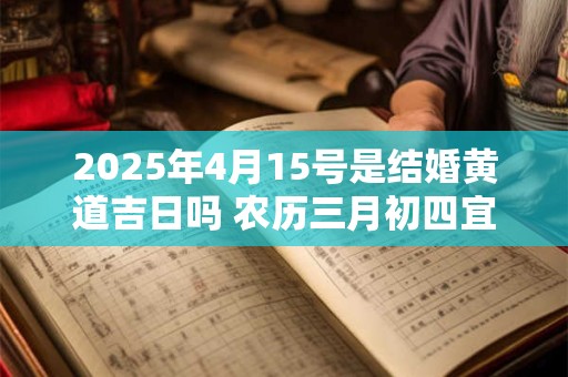 2025年4月15号是结婚黄道吉日吗 农历三月初四宜嫁娶吗