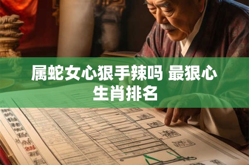 属蛇女心狠手辣吗 最狠心生肖排名