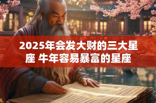 2025年会发大财的三大星座 牛年容易暴富的星座