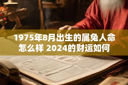 1975年8月出生的属兔人命怎么样 2024的财运如何