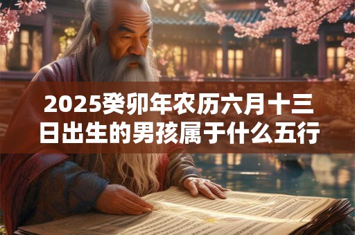 2026癸卯年农历六月十三日出生的男孩属于什么五行命运