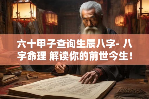 六十甲子查询生辰八字- 八字命理 解读你的前世今生！