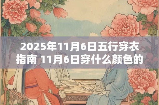 2025年11月6日五行穿衣指南 11月6日穿什么颜色的衣服