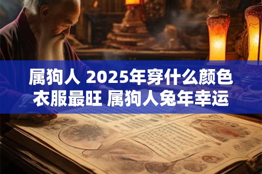 属狗人 2025年穿什么颜色衣服最旺 属狗人兔年幸运色是什么