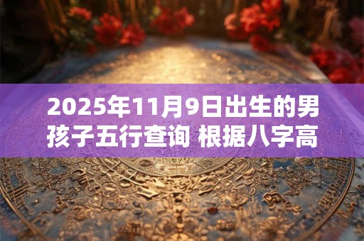 2025年11月9日出生的男孩子五行查询 根据八字高分起名