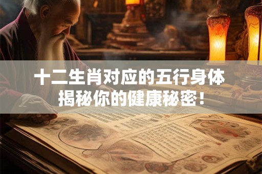 十二生肖对应的五行身体 揭秘你的健康秘密！