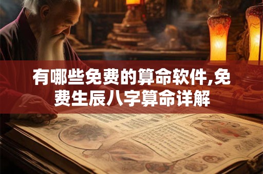 有哪些免费的算命软件,免费生辰八字算命详解