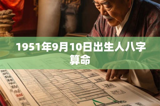 1951年9月10日出生人八字算命