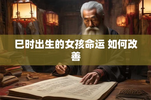 巳时出生的女孩命运 如何改善