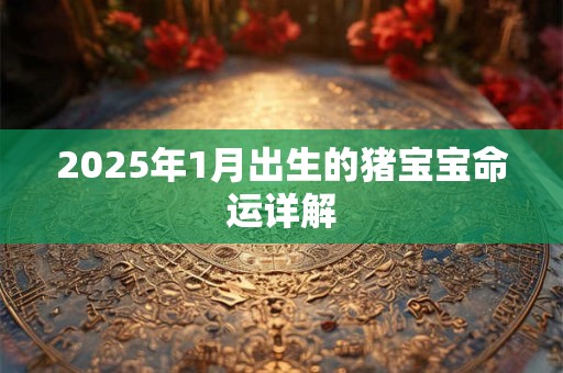 2025年1月出生的猪宝宝命运详解