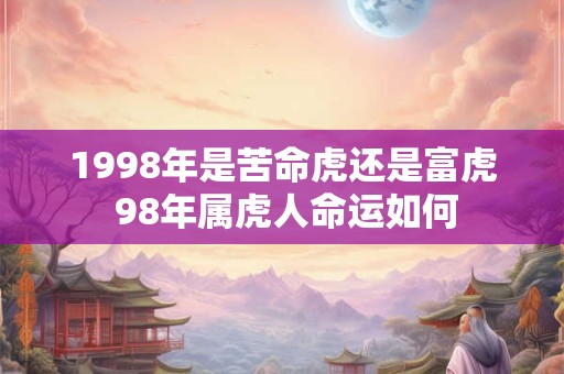 1998年是苦命虎还是富虎 98年属虎人命运如何