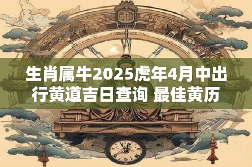 生肖属牛2025虎年4月中出行黄道吉日查询 最佳黄历远行日子