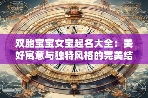 双胎宝宝女宝起名大全：美好寓意与独特风格的完美结合