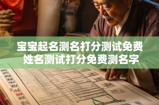 宝宝起名测名打分测试免费 姓名测试打分免费测名字打分