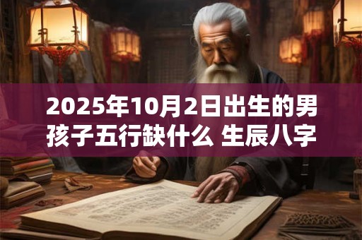 2025年10月2日出生的男孩子五行缺什么 生辰八字高分取名