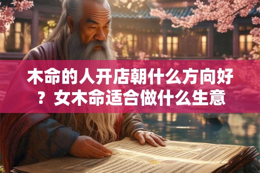 木命的人开店朝什么方向好？女木命适合做什么生意