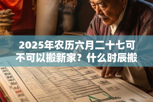 2025年农历六月二十七可不可以搬新家？什么时辰搬家最好？