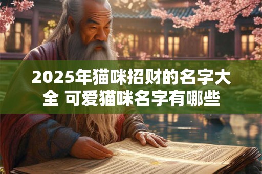 2025年猫咪招财的名字大全 可爱猫咪名字有哪些