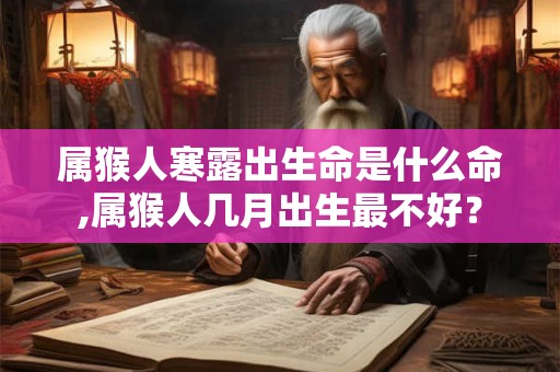 属猴人寒露出生命是什么命,属猴人几月出生最不好？